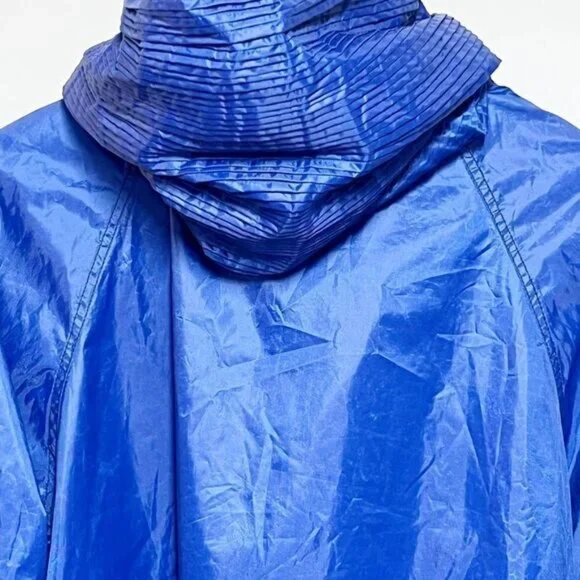 NWOT Maxime Zeaberg Chic Royal Blue Designer Raincoat Womens Sz - Picture 5 of 7